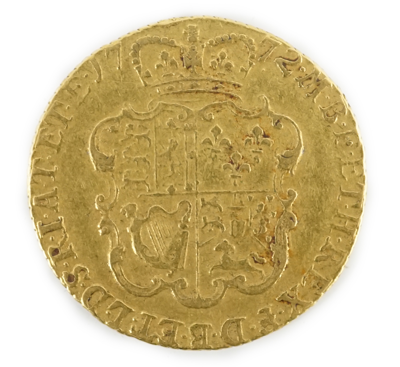 A George III gold guinea 1772, NVF